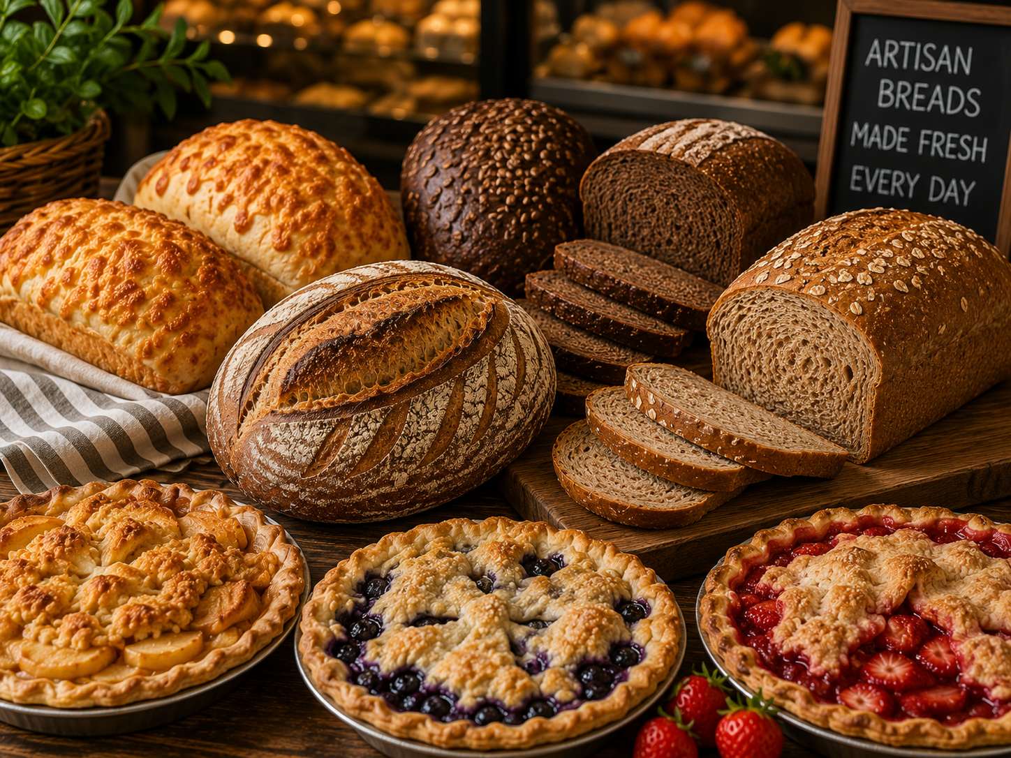 Home-baked bread